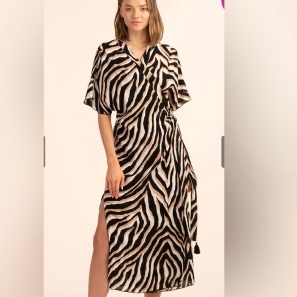 Trina Turk animal print swim coverup